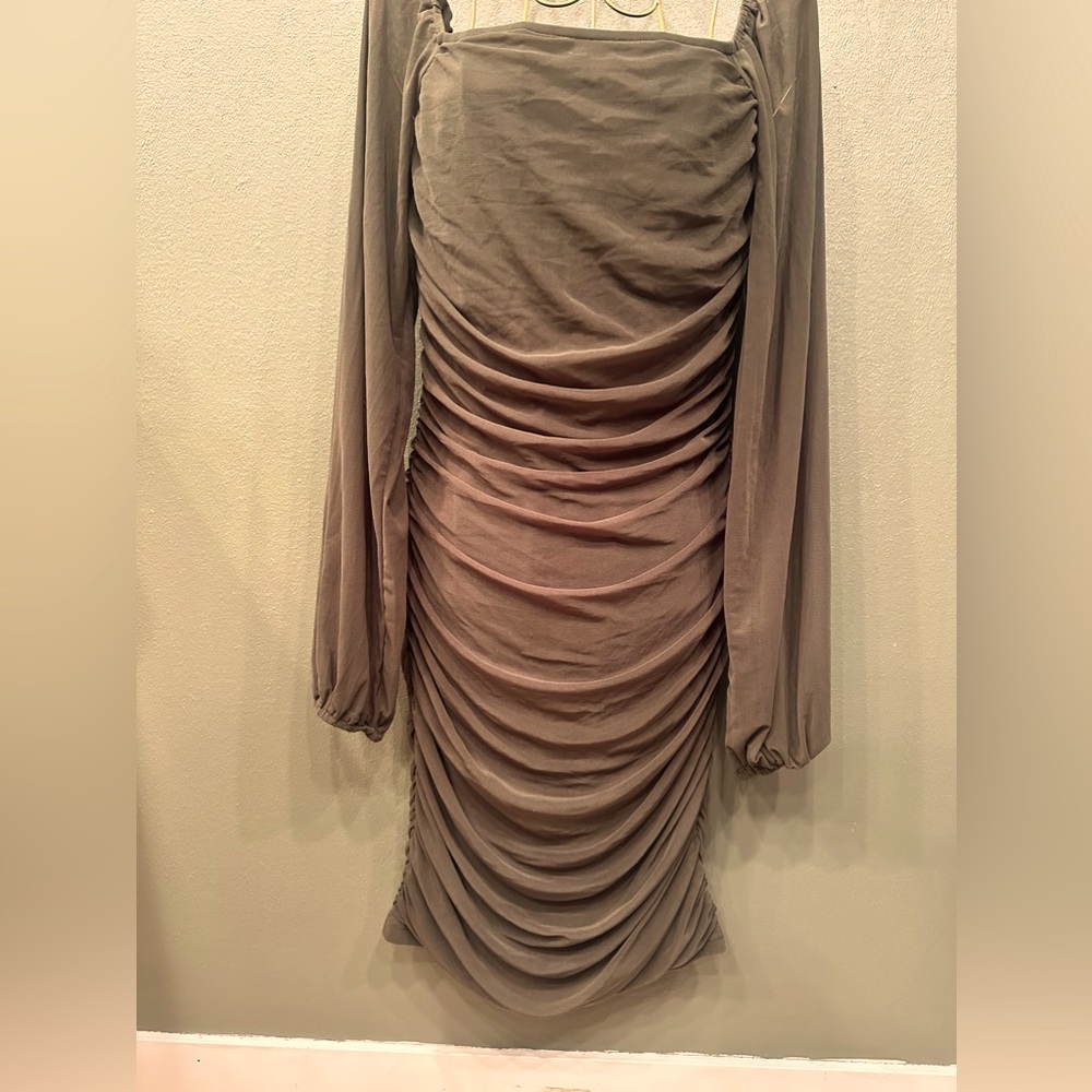 Olive green dress